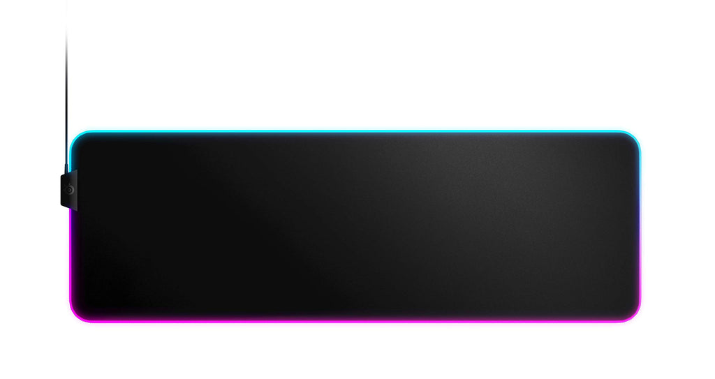 SteelSeries QcK Medium Gaming Mousepad — Black — Non-Slip Silicone Rubber Base — Peak Tracking and Stability — Optimized for Gaming Sensors — 320 mm x 270 mm — FPS, MOBAs, RTS, MMO