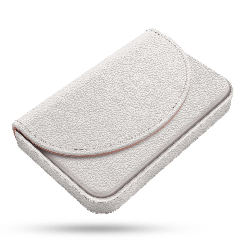 Business Card Holder，PU Leather Business Card Case Color Printing Pattern Card Holder Wallet，Pockets Magnetic Credit Card Holders for Men and Women，Bohemian Leaf