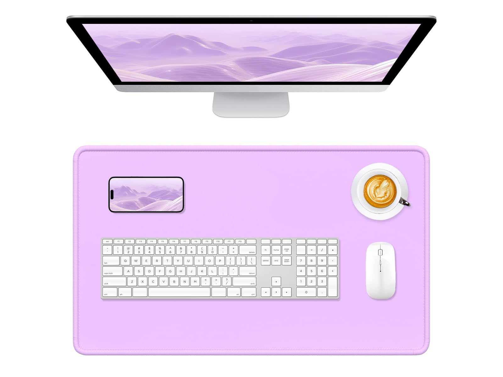 Hsurbtra Mouse Pad, Premium-Textured Square Mousepad 10.2 x 8.3 Inch, Stitched Edge Anti-Slip Waterproof Rubber Pretty Cute Computer Mat for Office Gaming Laptop Women Kids Sage Green