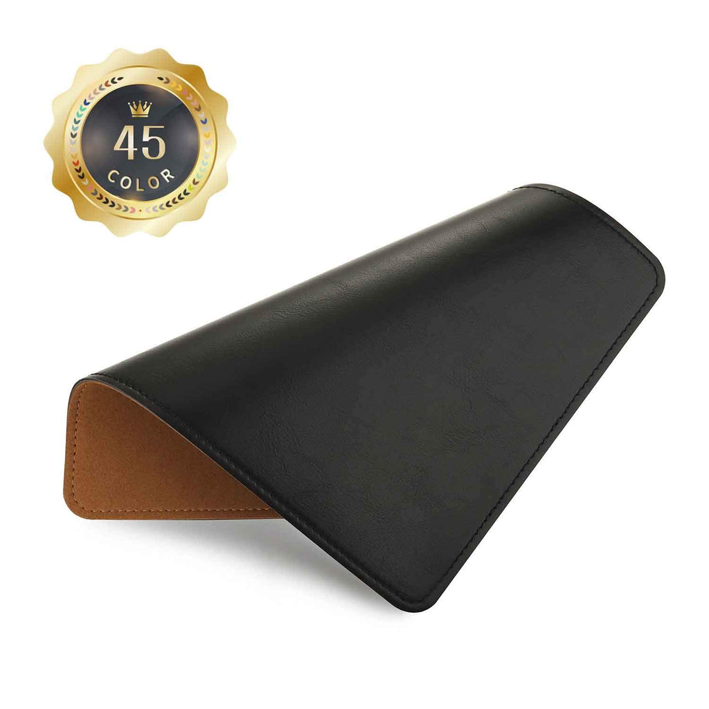 Mouse Pad, PU Mouse Pad，Leather Mouse Pad with Stitched Edge Micro-Fiber Base with Non-Slip Waterproof，Mouse Pad for Computers，Laptop, 8x11Inch (Caramel Brown)