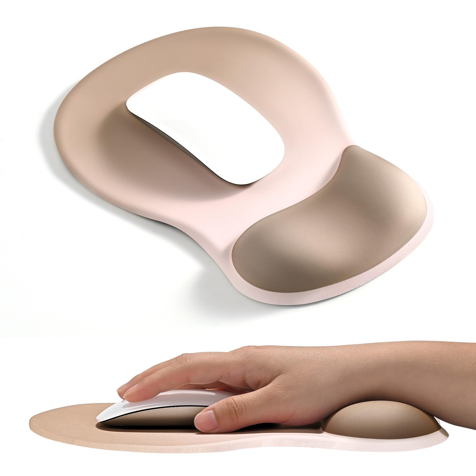 EooCoo Mouse Pad with Gel Wrist Rest, Ergonomic Mousepad Wrist Alignment