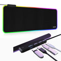 TIDALSOIL RGB Gaming Mouse Pad, 31.5x11.8 in Extended LED Desk Mat, Black