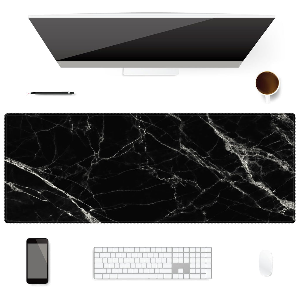 Extended Desk Mat (31.5x11.8 inch 3mm Thick), iDonzon Soft Cute Extra Large XXL Waterproof Gaming Mouse Pad with Non-Slip Rubber Base & Stitched Edges, for Working/Game, Garden Flowers