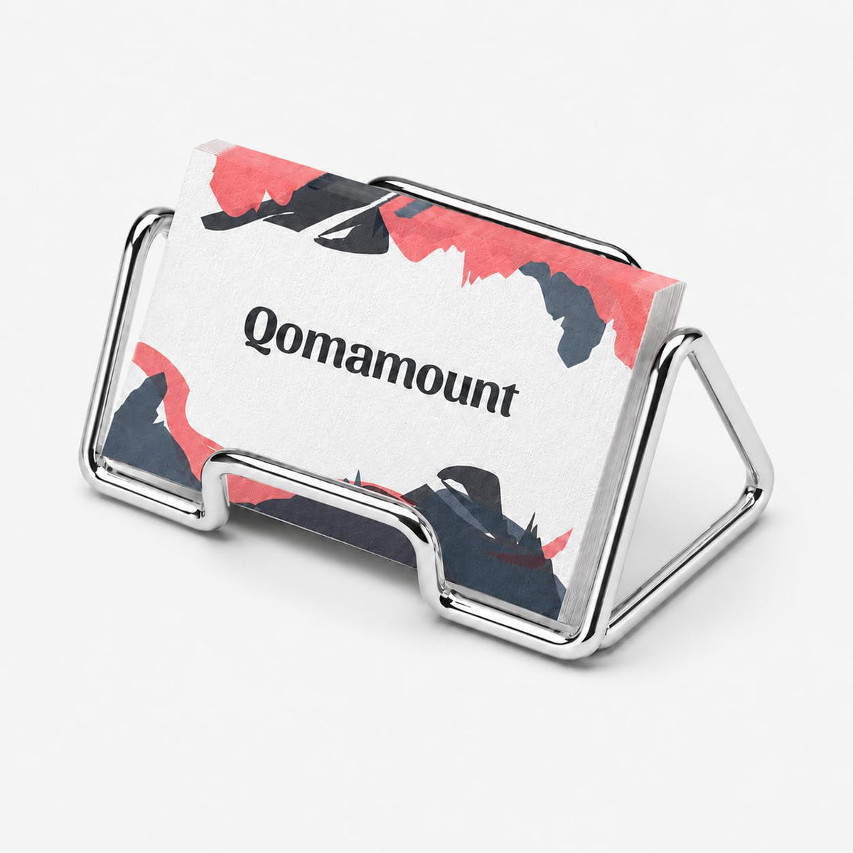 Qomamount Business Card Holder,Cute Heart-Shaped Metal Card Display Stand,Vertical Desktop Name Card Organizer,Small Phone Stand & Photo Holder for Office,Wedding,Reception,Exhibition(Rose gold)