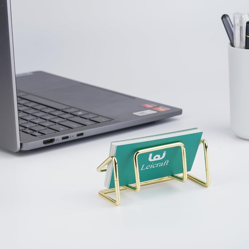 Business Card Holder for Desk, Cute Metal Card Organizers