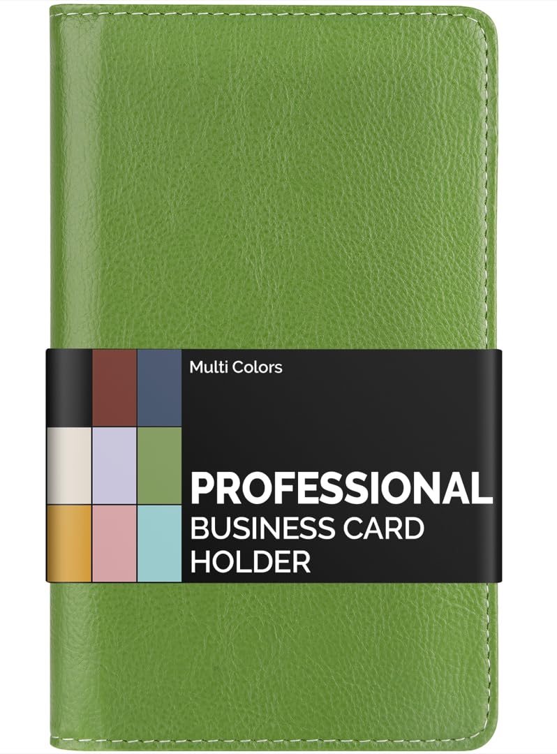 Sooez Leather Professional Business Card Book Holder Organizer for 240 Card