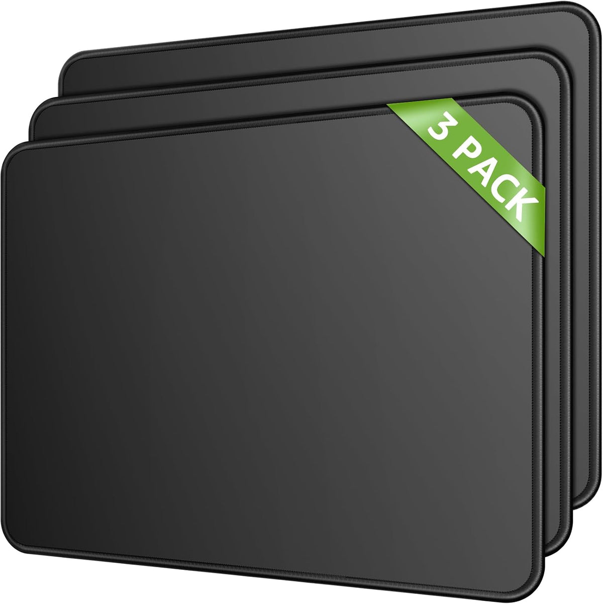 MROCO 3 Pack Mouse Pad, Black Mousepad for Desk, 30% Larger, 8.5 x 11 in