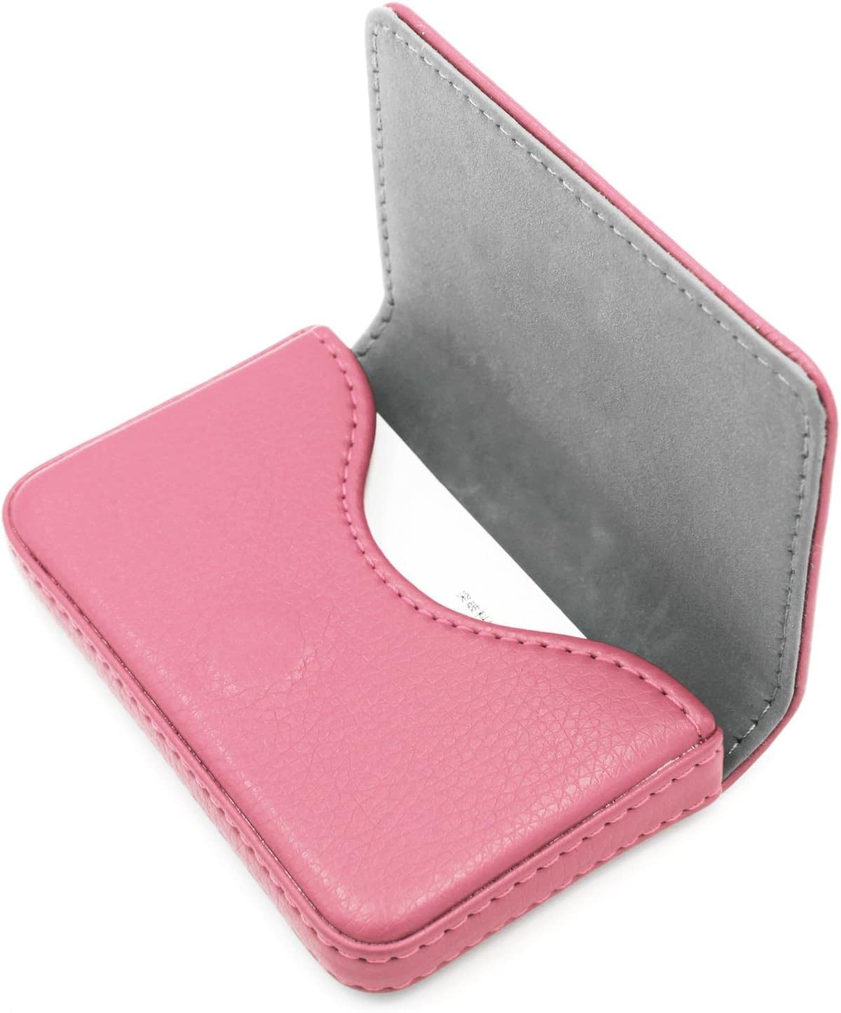 RFID Blocking Wallet - Minimalist Leather Business Credit Card Holder with Magnetic - Red