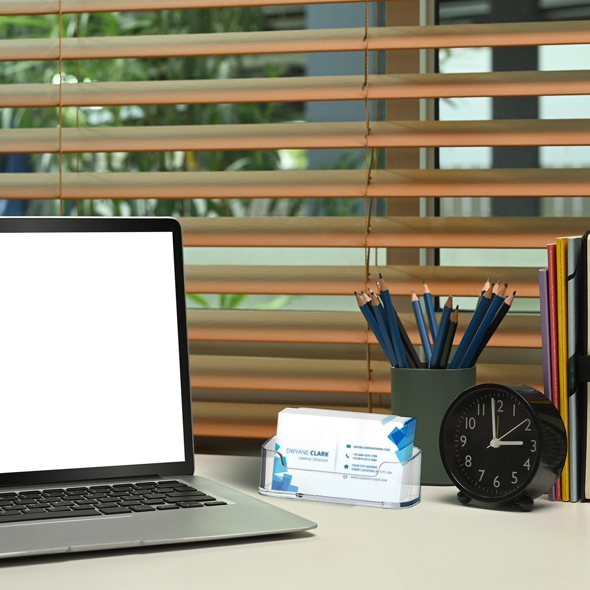20Pack Acrylic Business Card Holder for Desk, Fits 30-50 Business Cards