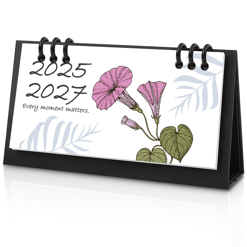 KONVINIT Small Desk Calendar 2026-2027, 6.3" x 3.1", 2026 Desk Calendar - Runs From January 2026 Until December 2027, 24 Months Mini Desktop Calendar for School, Home and Office Supplies