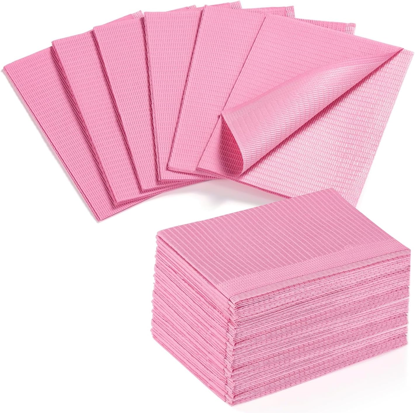Makartt 50 Pcs Pink Disposable Nail Mats, 18"x13" Waterproof