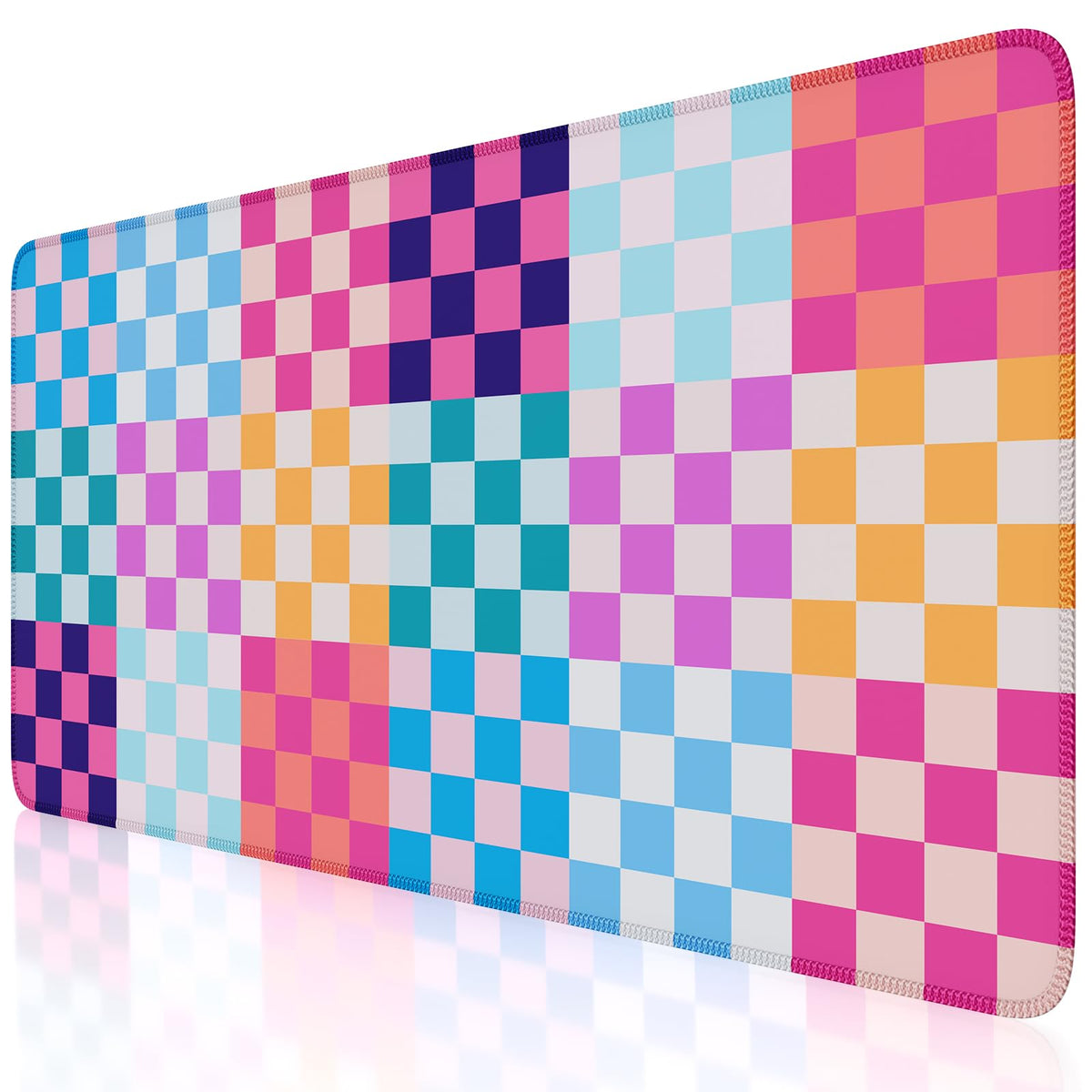 iCasso Desk Mat,Cute Desk Cover for Women,35.4x15.7in,Checkered