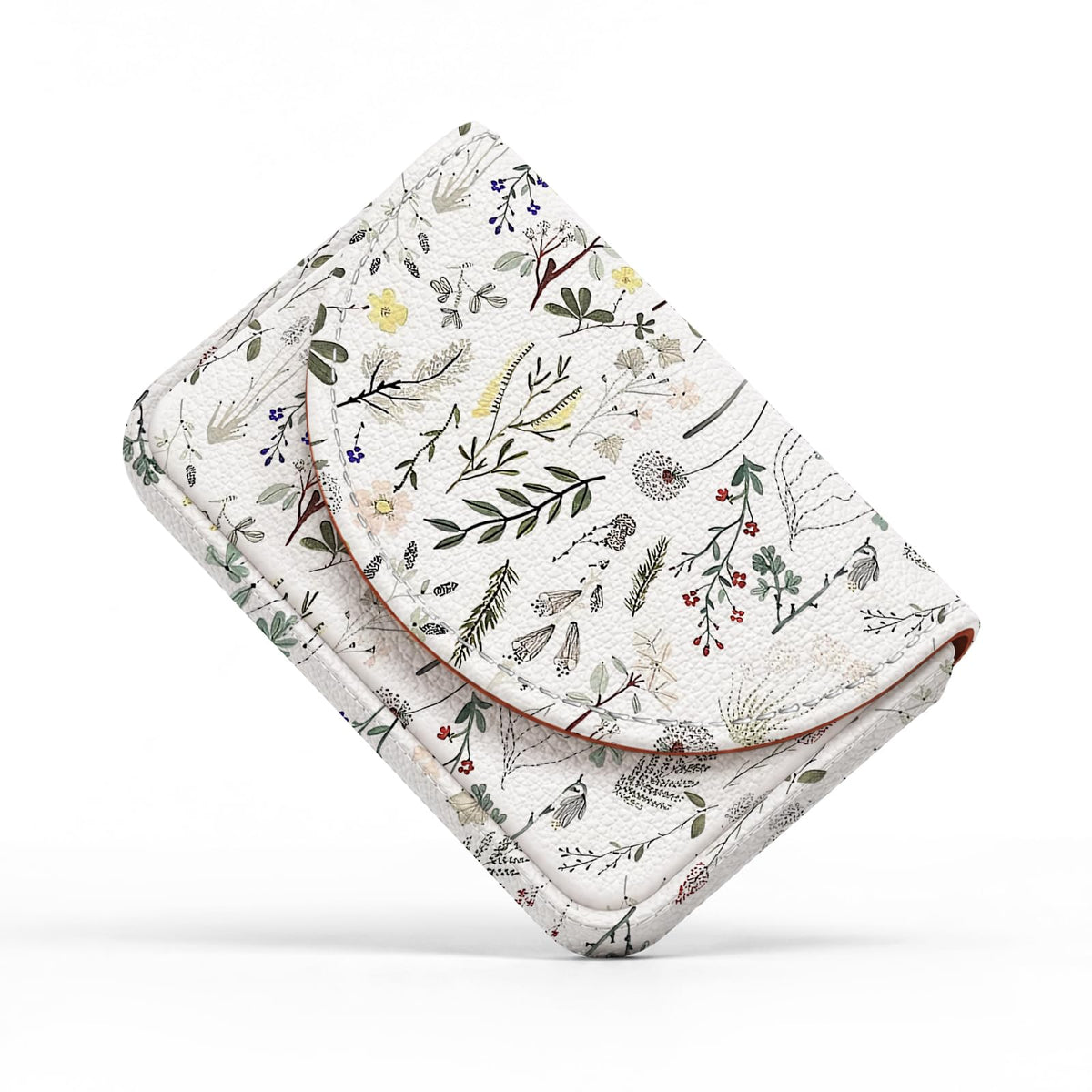 Business Card Holder，PU Leather Business Card Case Wallet White