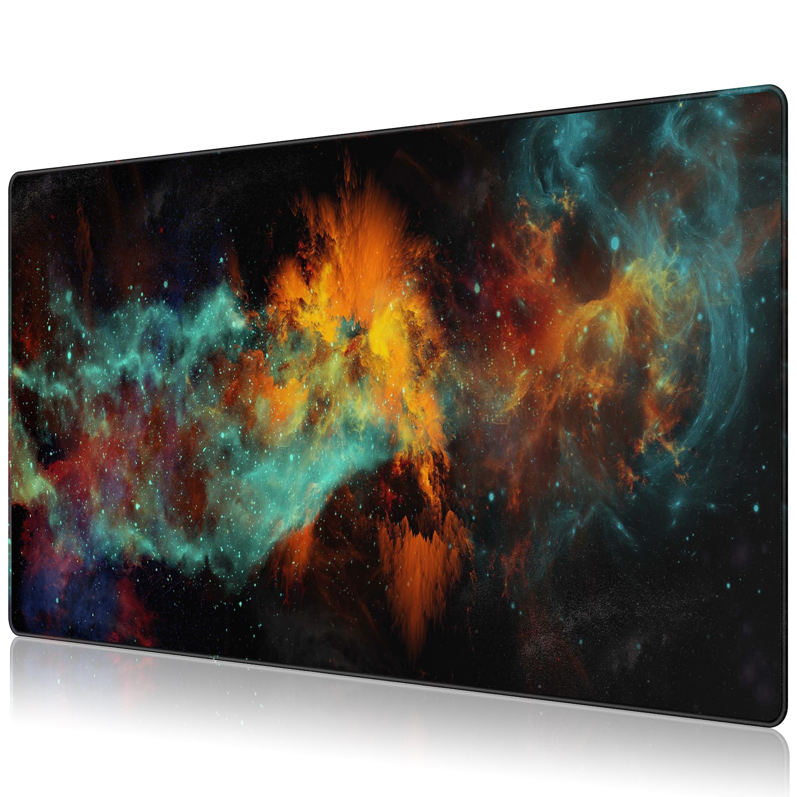 JIALONG Large Gaming Mouse Pad Extended Desk Mat XXL Mousepad with Non-Slip Keyboard Pad for Office Laptop, Computer and PC - 35.4 x 15.7 inches World Map