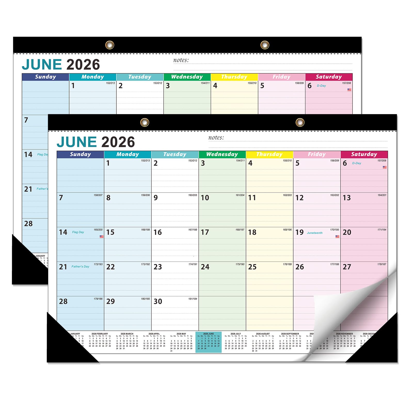 Desk Calendar 2026-2027 - Ougesi 19 Month Desk Top Calendar, 17x12''