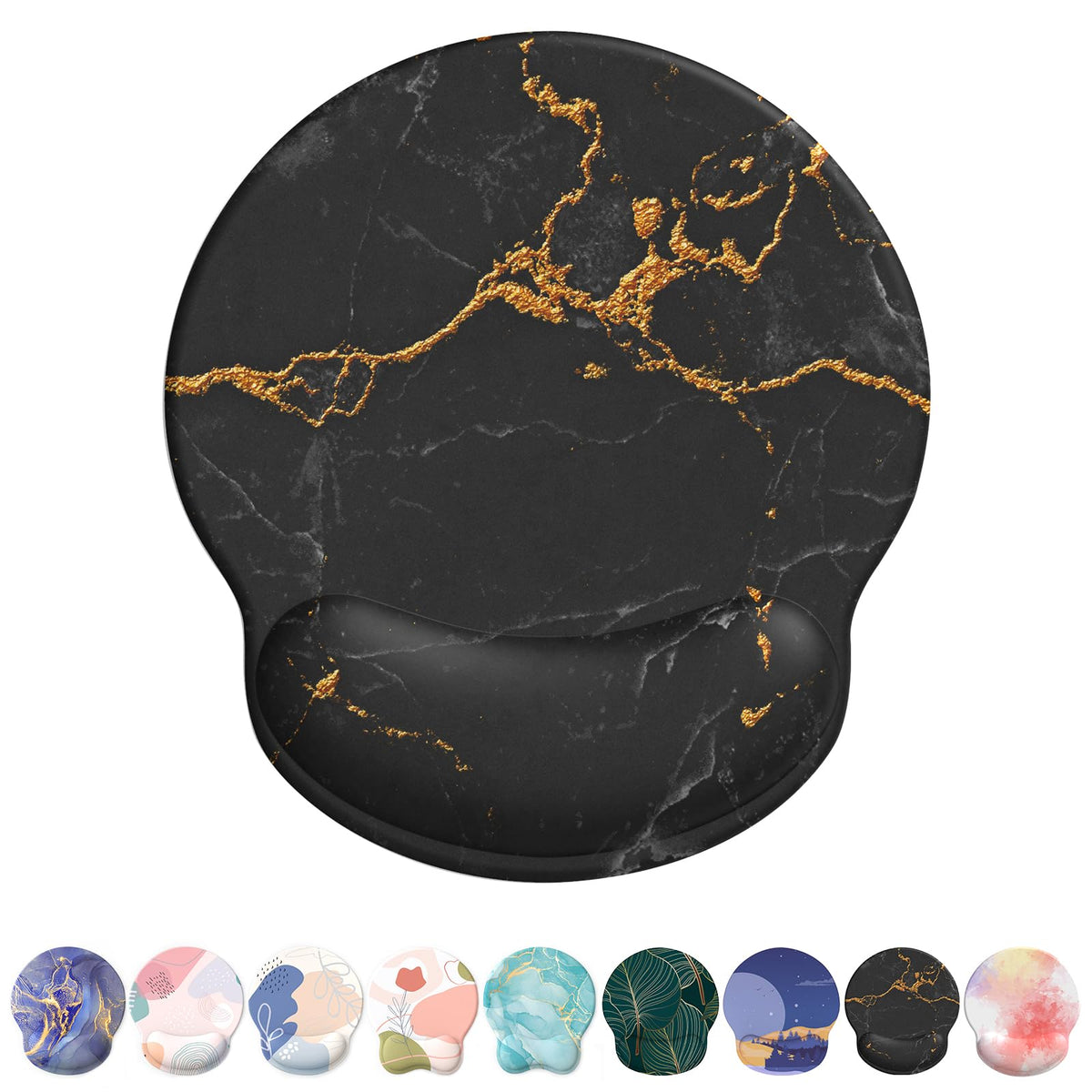 eulps Mouse Pad with Wrist Rest, Comfortable Computer Mousepad with Gel Wrist Support Smooth Surface and Non-Slip PU Base for Pain Relief, Laptop, Office & Home (Rose)