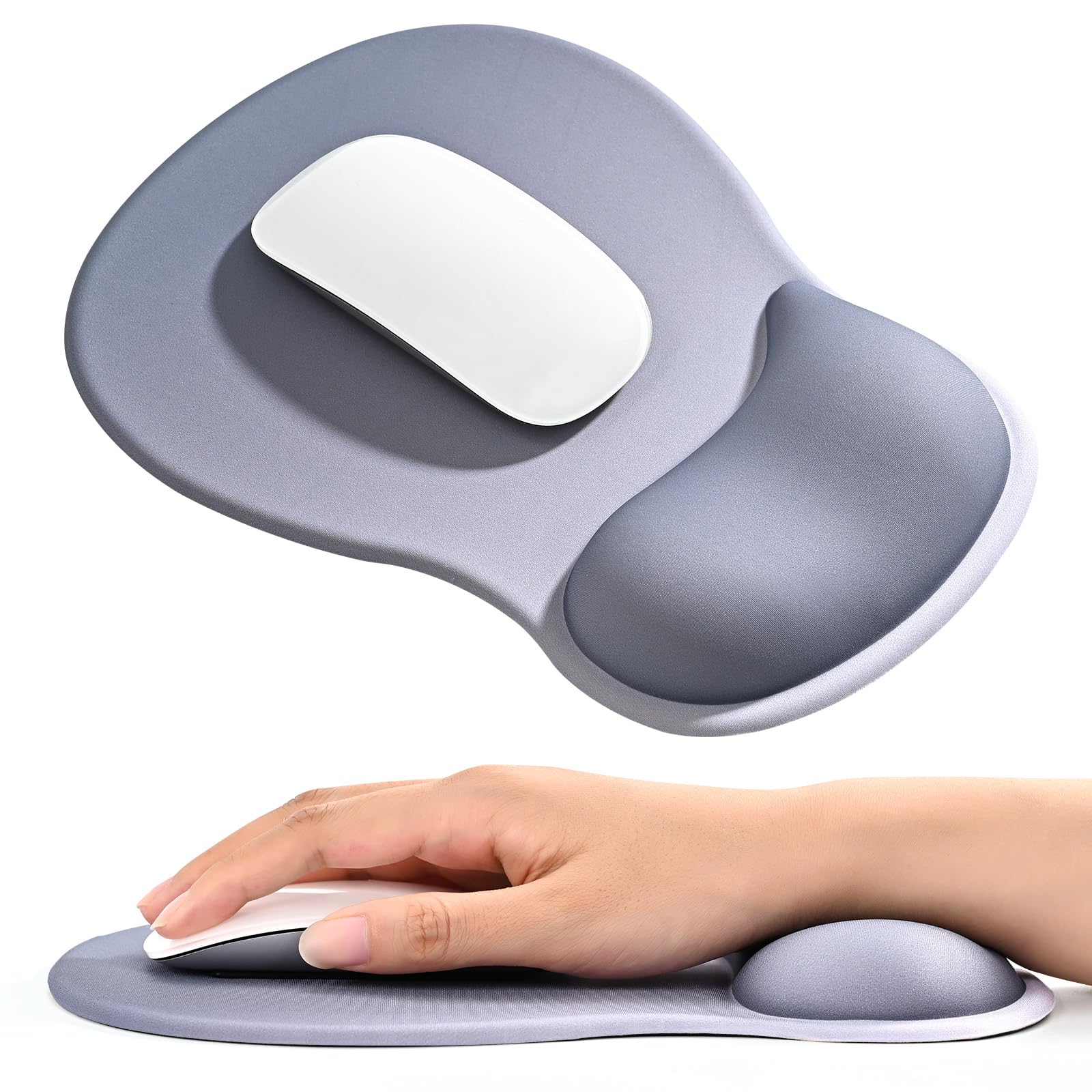 EooCoo Mouse Pad with Gel Wrist Rest, Ergonomic Mousepad Wrist Alignment