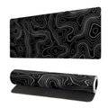 Topographic Contour Extended Big Mouse Pad Large,Gaming Mouse Pad Desk Pad,27.6x11.8 Inch Long Computer Keyboard Mouse Mat Mousepad with 3mm Non-Slip Base and Stitched Edge for Gaming and Office