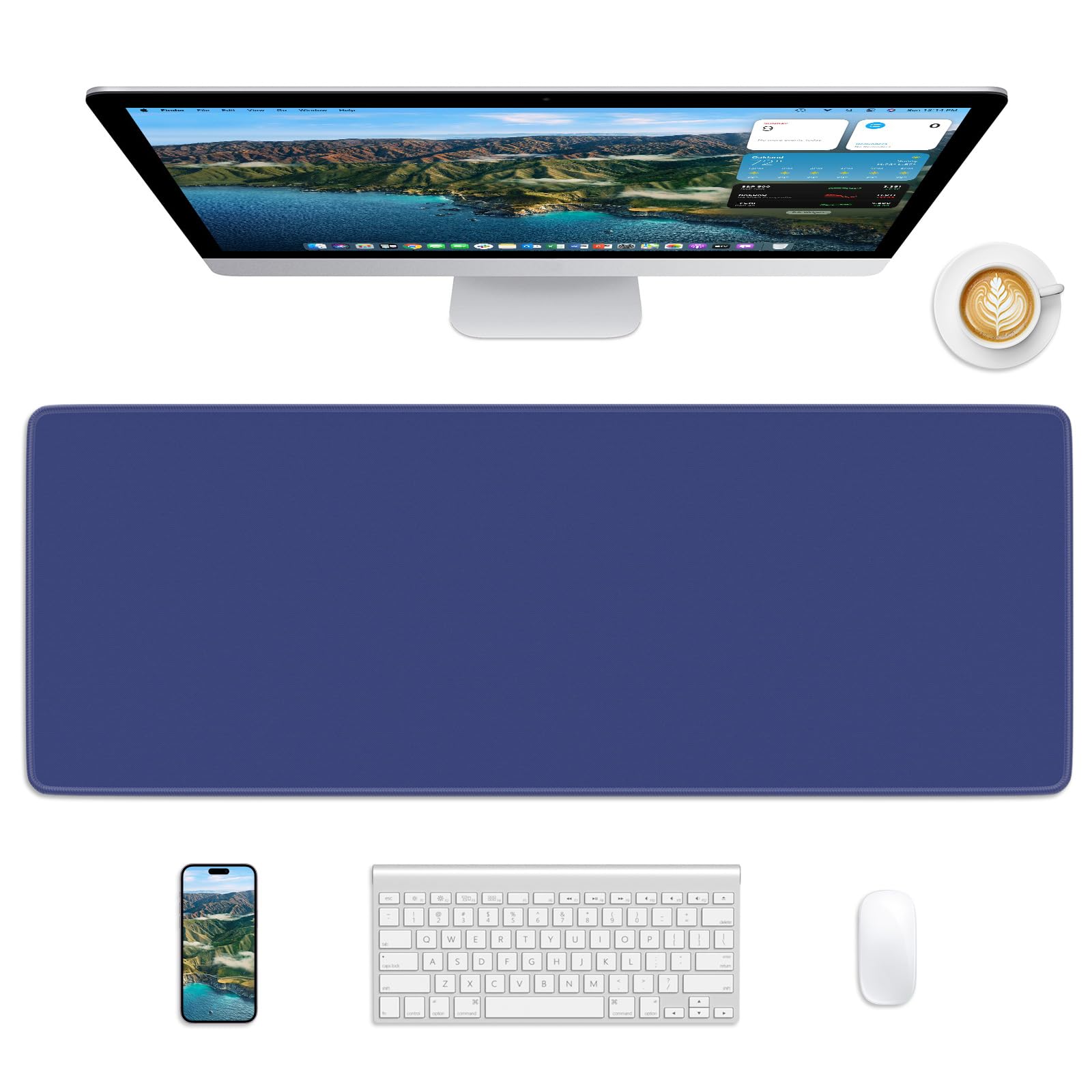 Mouse Pad 31.5x11.8in Large Desk Mat Non-Slip for Office