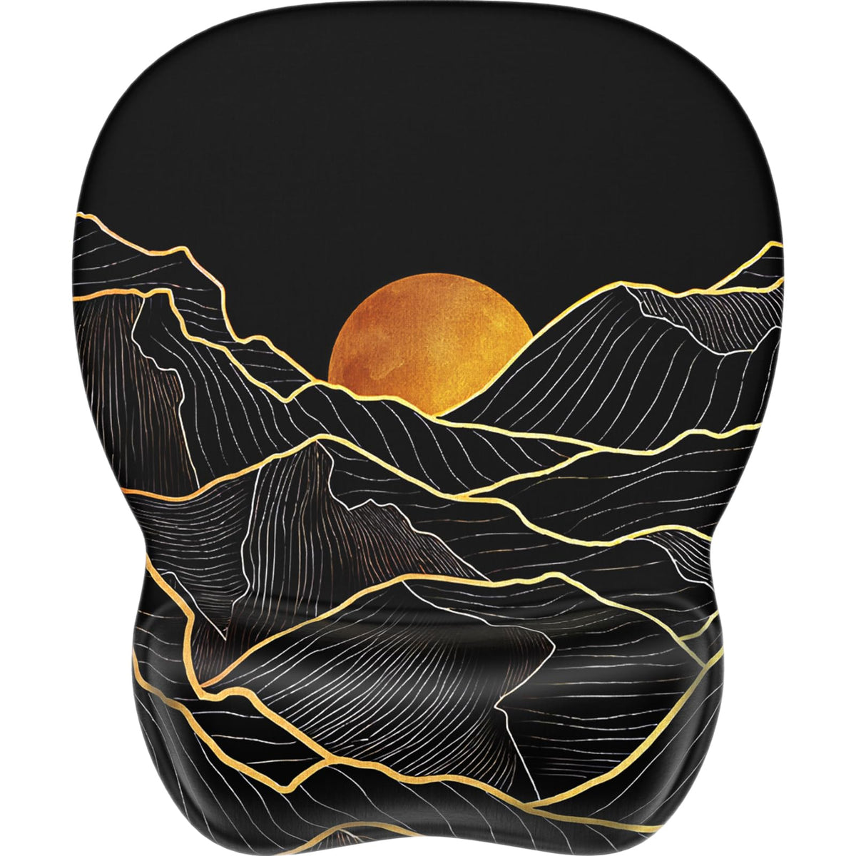 MROCO Ergonomic Mouse Pad with Gel Wrist Rest, 9.4 x 8.1 in, Black