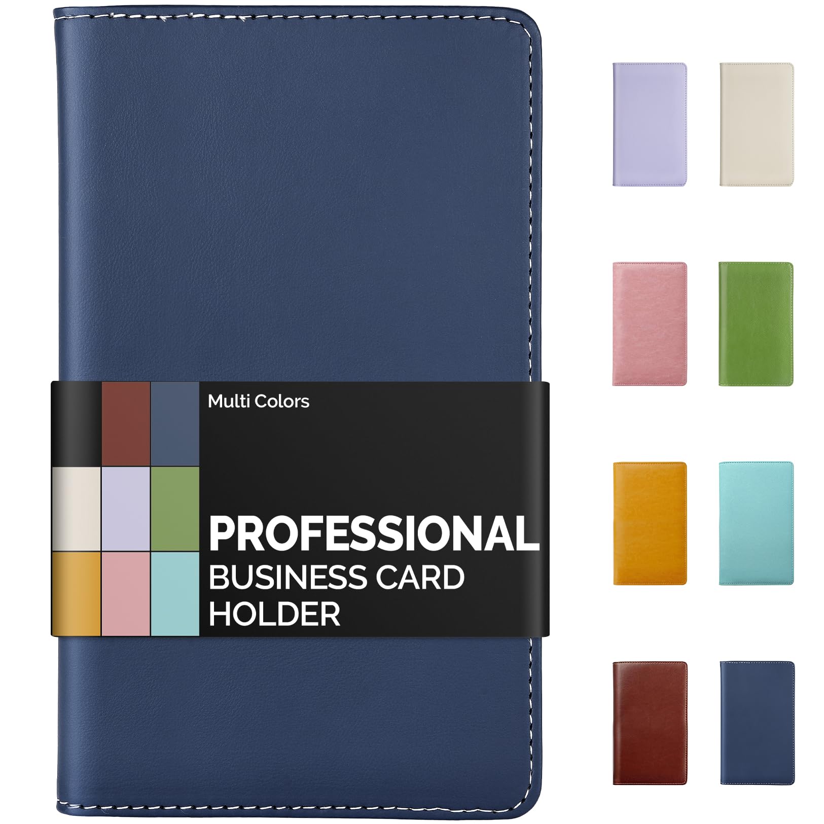 Sooez Leather Professional Business Card Book Holder Organizer for 240 Card