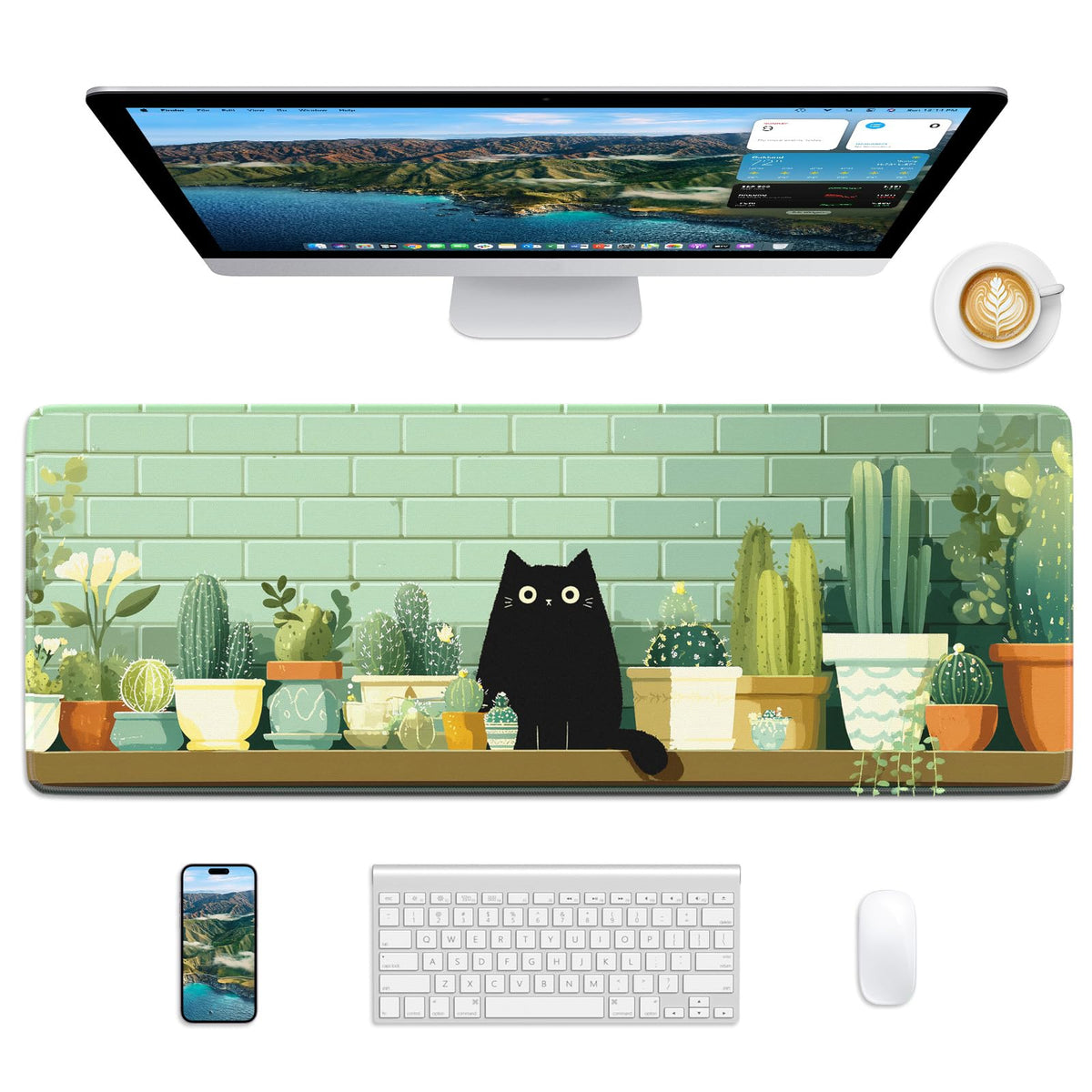 Mouse Pad 31.5x11.8in Large Desk Mat Non-Slip for Office