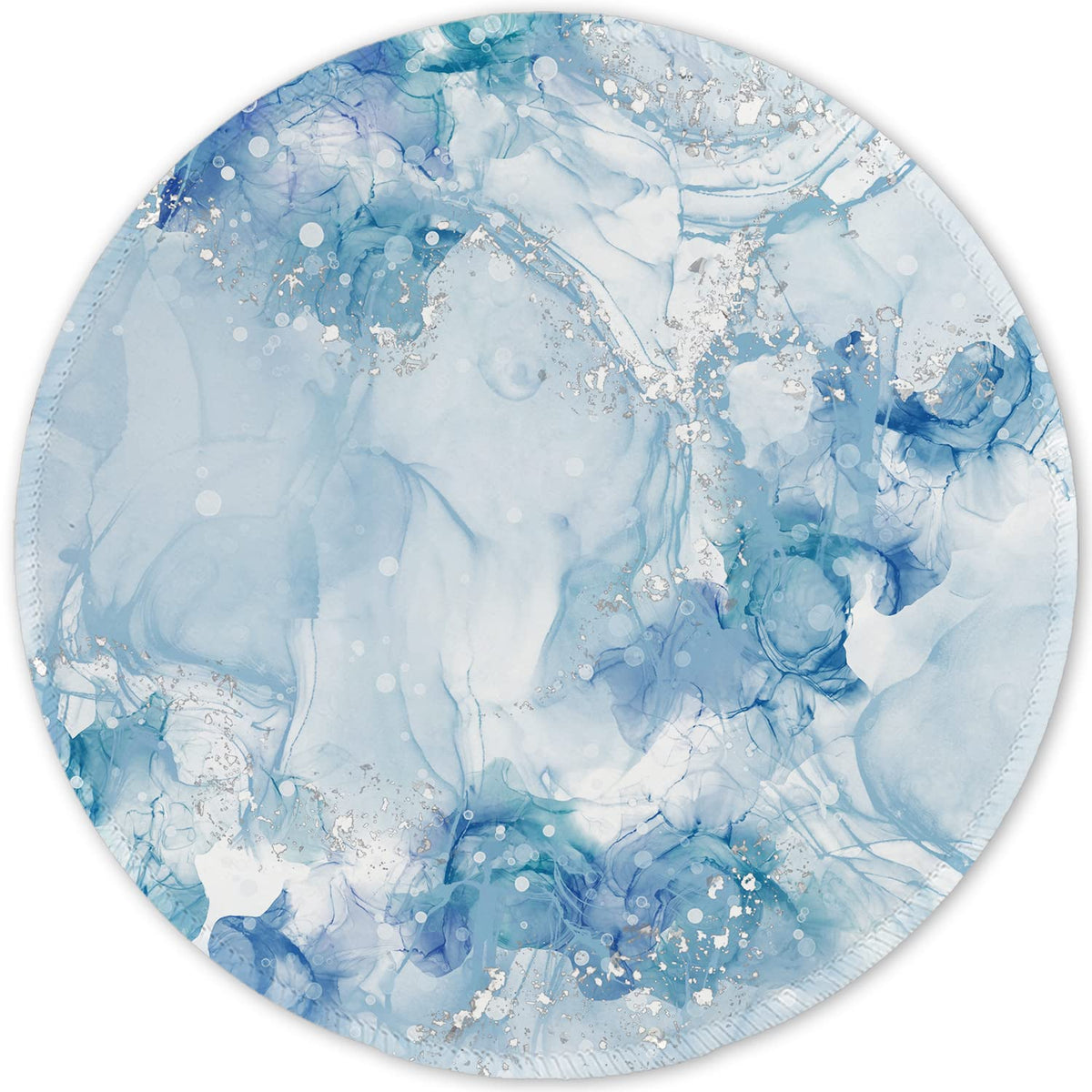 ITNRSIIET Marble Round Mouse Pad Pink Marble Customized Premium-Textured Washable Desktop Protection Mouse Mat with Non-Slip Rubber Base 7.87×7.87×0.12 inches, Pink Marble