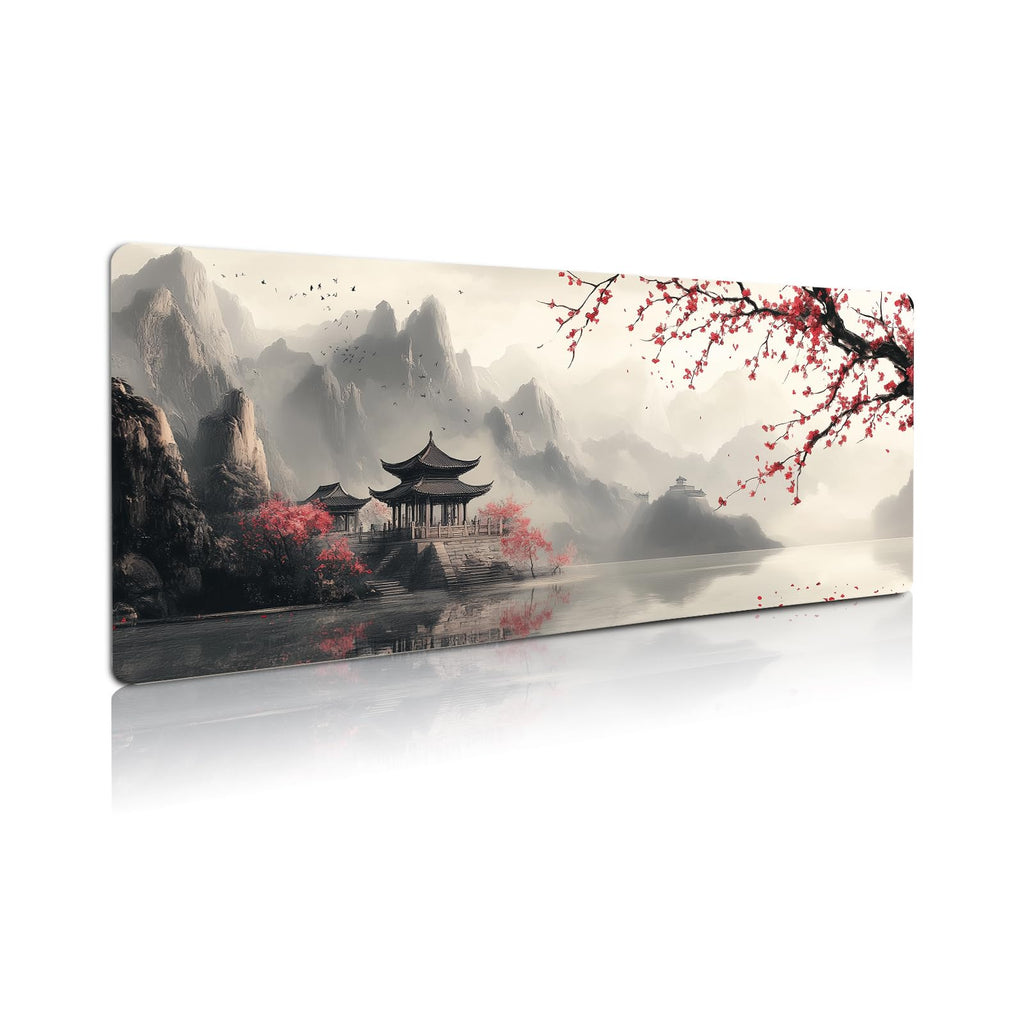Extended Gaming Mouse Pad, Large Mouse Mat 3 mm Nature Rubber Base Mousepad with Stitched Edges, Non-Slip Desk Mat for Office Home Great Gift 31.5x11.8 Inch (Dark Canyon 5)