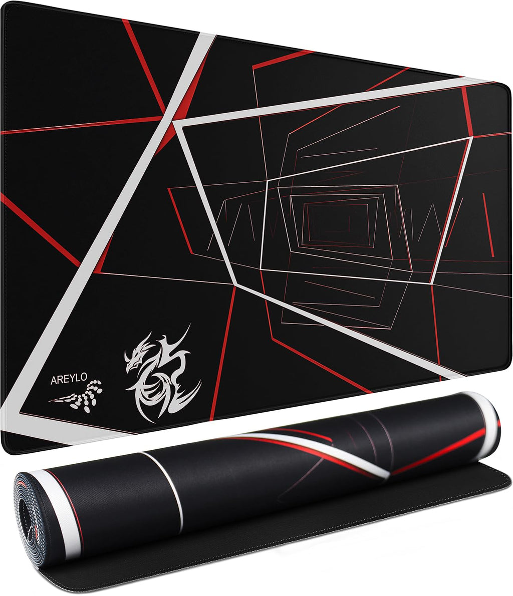Large Gaming Mouse Pad, Waterproof Extra Large Mousepad with Stitched Edges