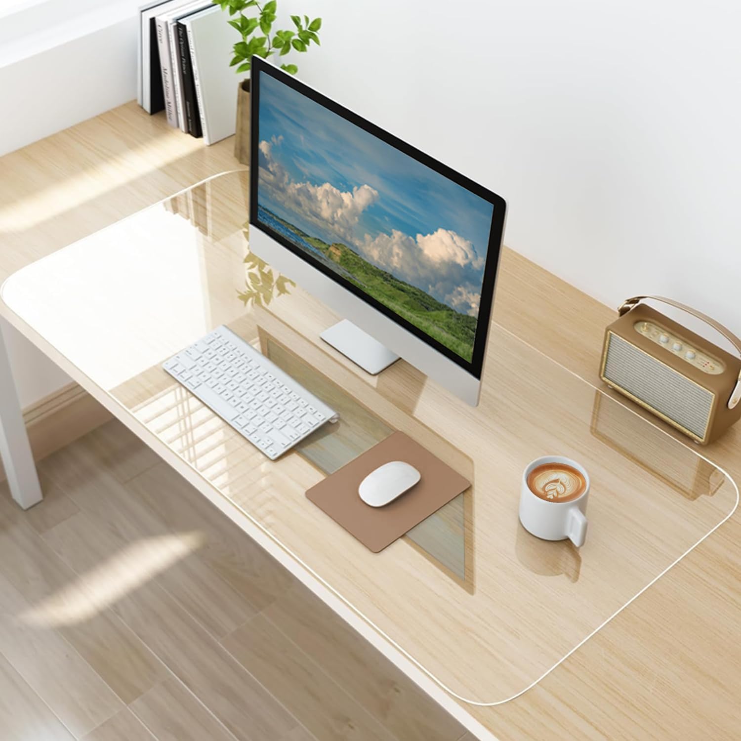 Clear Desk Mat, Non-Slip PVC Desk Protector Mat (23.6"*15.7")