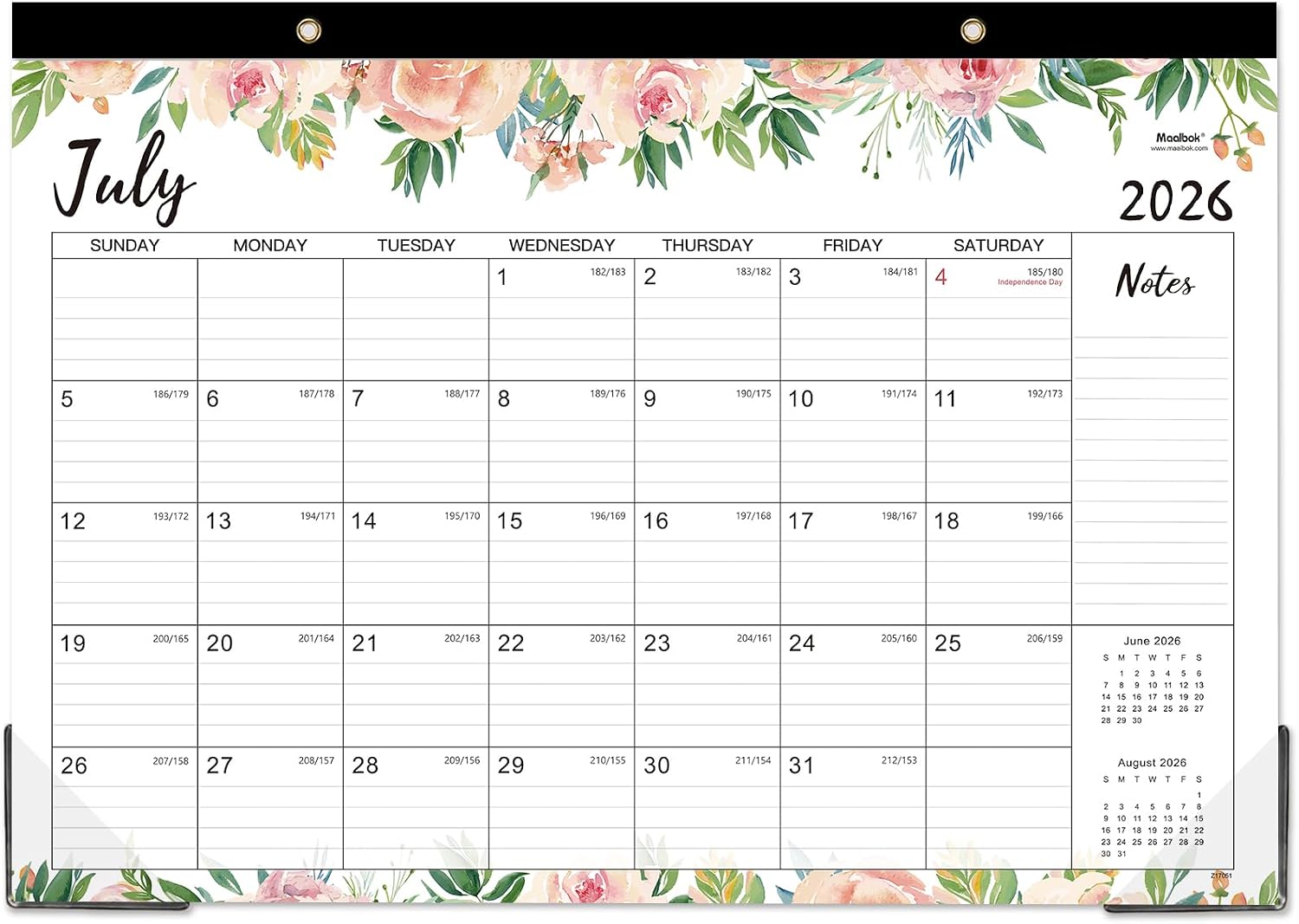 2026-2027 Desk Calendar - Jul 2026 - Dec 2027, 18 Months Large Monthly Desk Calendar, 17" x 12", Desk Pad, Large Ruled Blocks, to-do List & Notes, Best Desk/Wall Calendar for Planning or Organizing