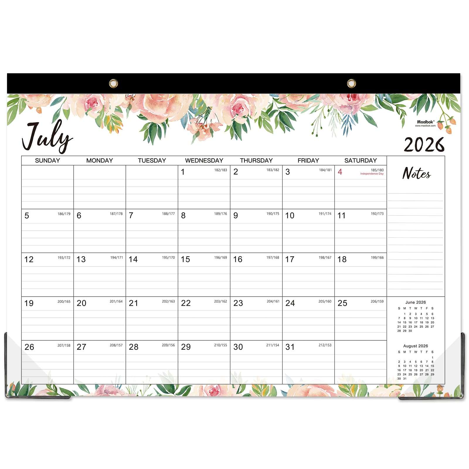 2026-2027 Desk Calendar - Jul 2026 - Dec 2027, 18 Months Large Monthly Desk Calendar, 17" x 12", Desk Pad, Large Ruled Blocks, to-do List & Notes, Best Desk/Wall Calendar for Planning or Organizing