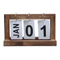 Desk Flip Calendar, Perpetual Desktop Calendar, Cute Small Flip Calendar with Memorial Day Recorder, Carbonized Black