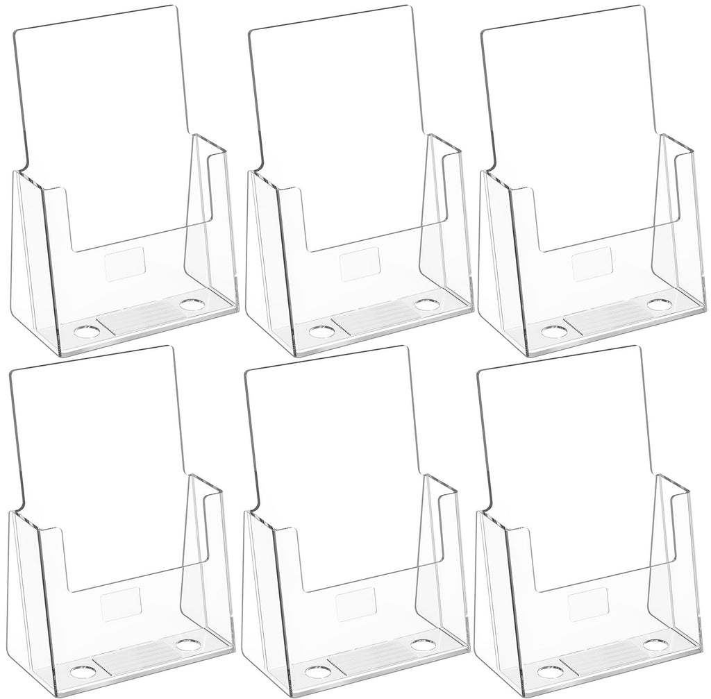 MaxGear Acrylic Brochure Holder Flyer Display Stand 4 x 9 Inch, 2 Pack