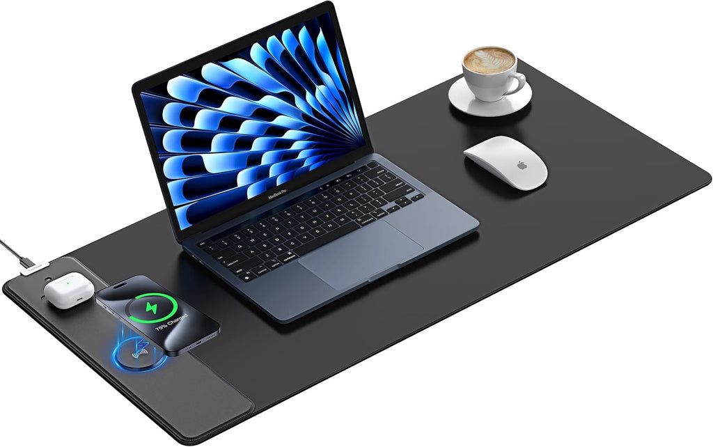 TopMade Wireless Charging Mouse Pad, 31.5"x15.75" XXL Large Desk Pad