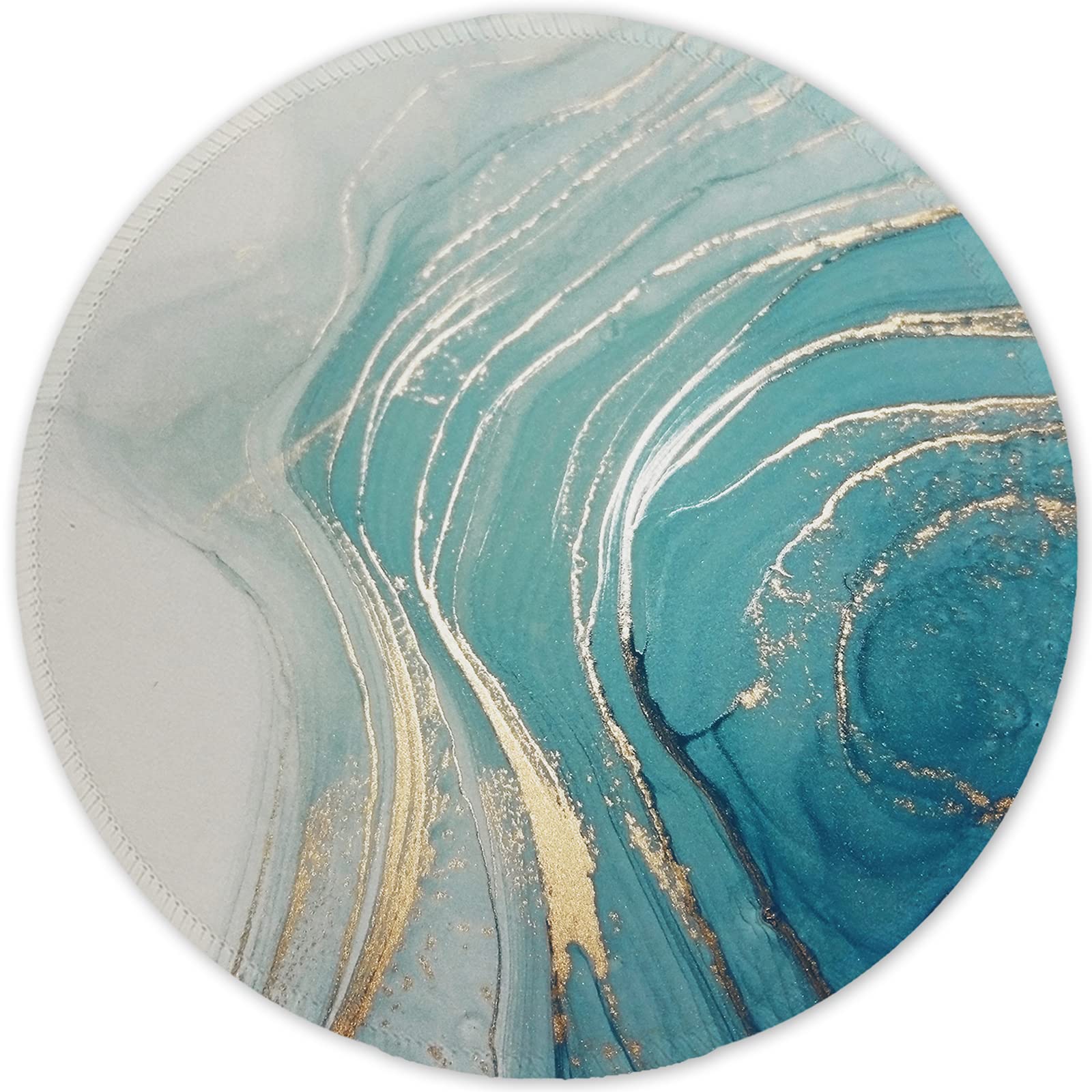 ITNRSIIET Marble Round Mouse Pad Pink Marble Customized Premium-Textured Washable Desktop Protection Mouse Mat with Non-Slip Rubber Base 7.87×7.87×0.12 inches, Pink Marble