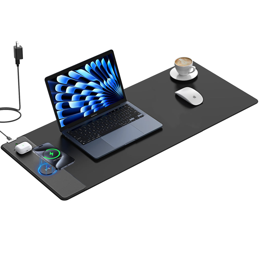 TopMade Wireless Charging Mouse Pad, 31.5"x15.75" XXL Large Desk Pad