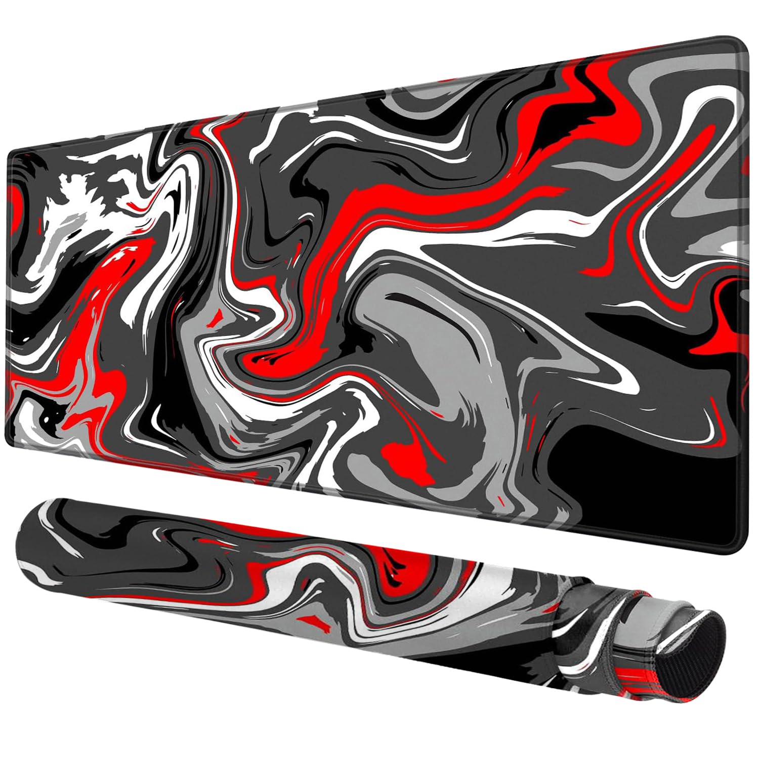 Rcege Large Gaming Mouse Pad Extended Desk Mat with Non Slip Stitched Edge