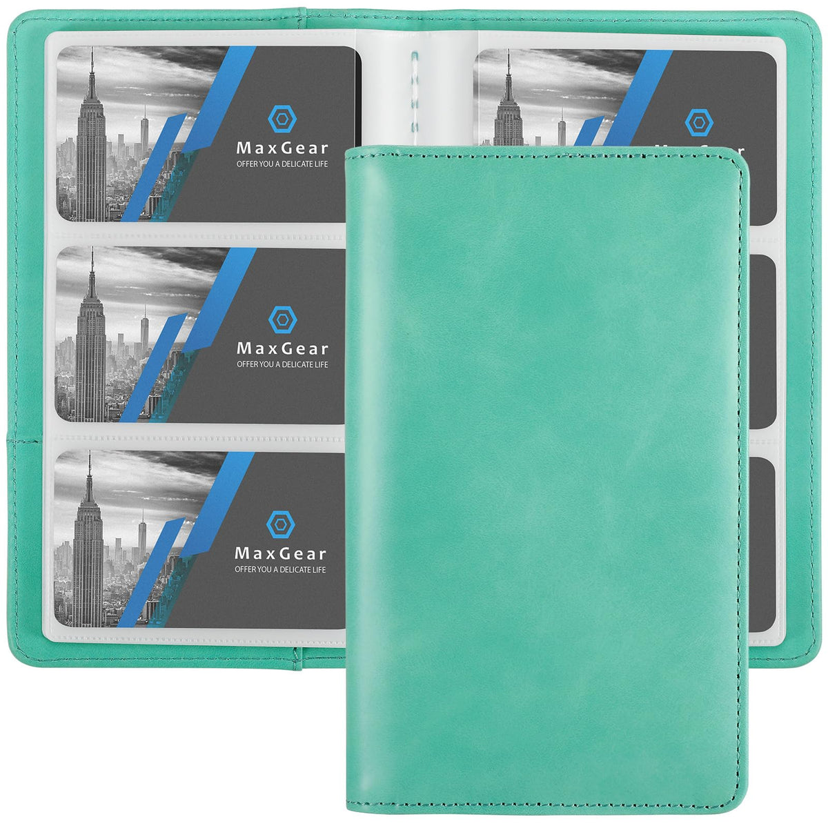 MaxGear Business Card Organizer Book, Holds 240 Cards, Black