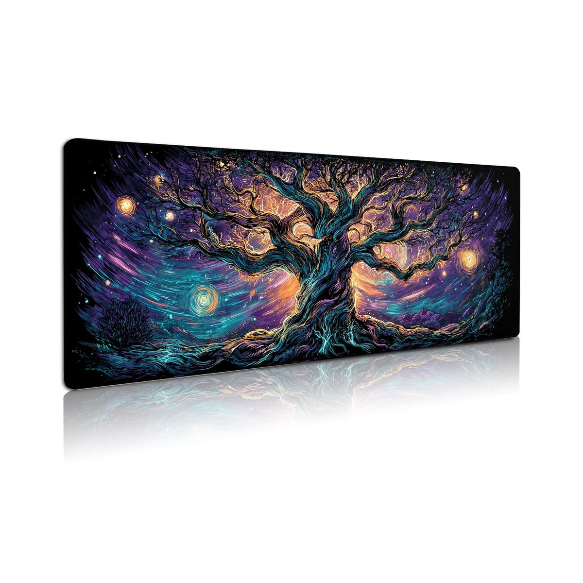 Extended Gaming Mouse Pad, Large Mouse Mat 3 mm Nature Rubber Base Mousepad with Stitched Edges, Non-Slip Desk Mat for Office Home Great Gift 31.5x11.8 Inch (Dark Canyon 5)