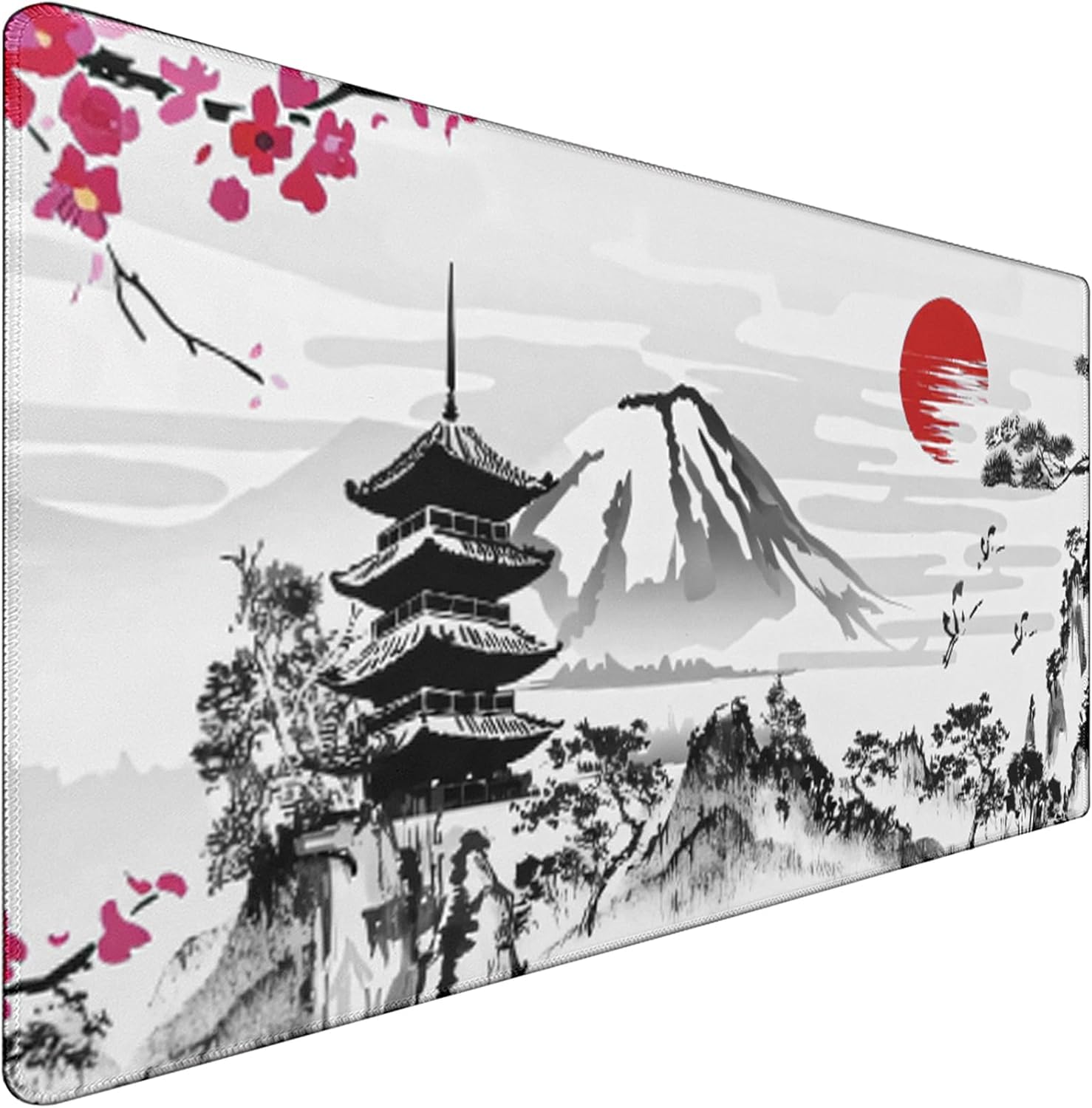 31.5" x 15.7" Waterproof Fabric Desk Pad Large Mouse Pad Office Game, Black
