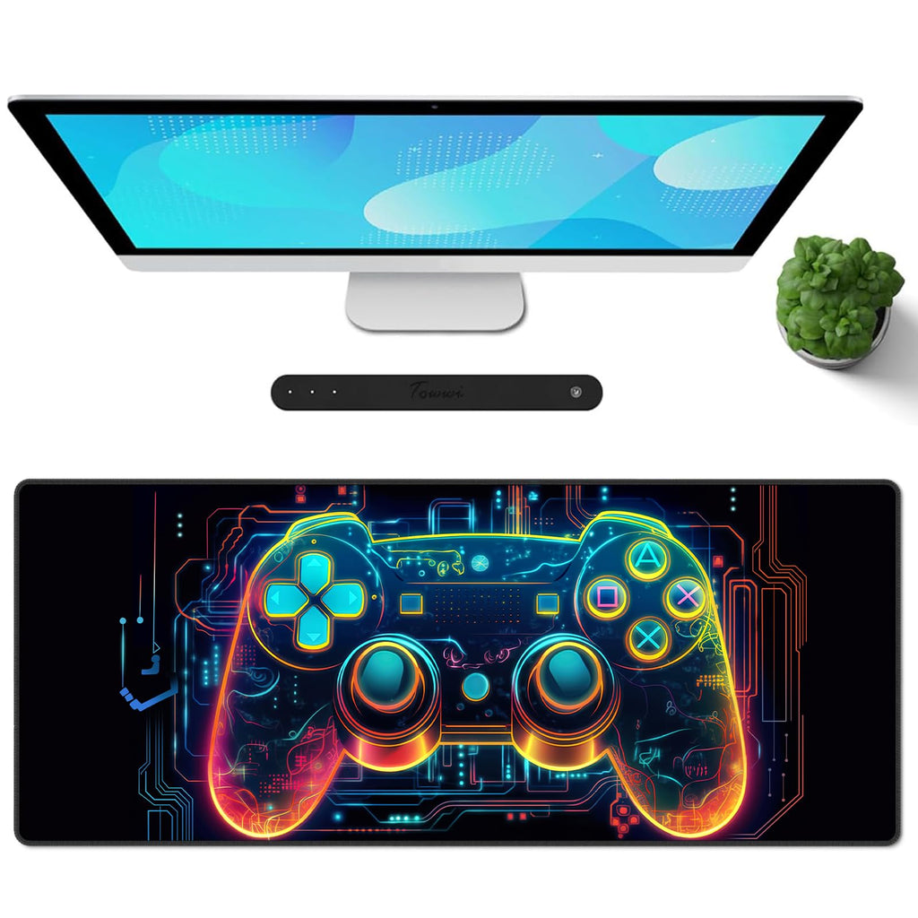 Galdas Mouse Pad For Gaming,Forest Background Pattern XXL XL Large Mouse Mat Long Extended MousePad Desk Mat Non-Slip Rubber Mice Pads Stitched Edges Thin (31.5 x 11.8 x 0.12 Inches) Tree