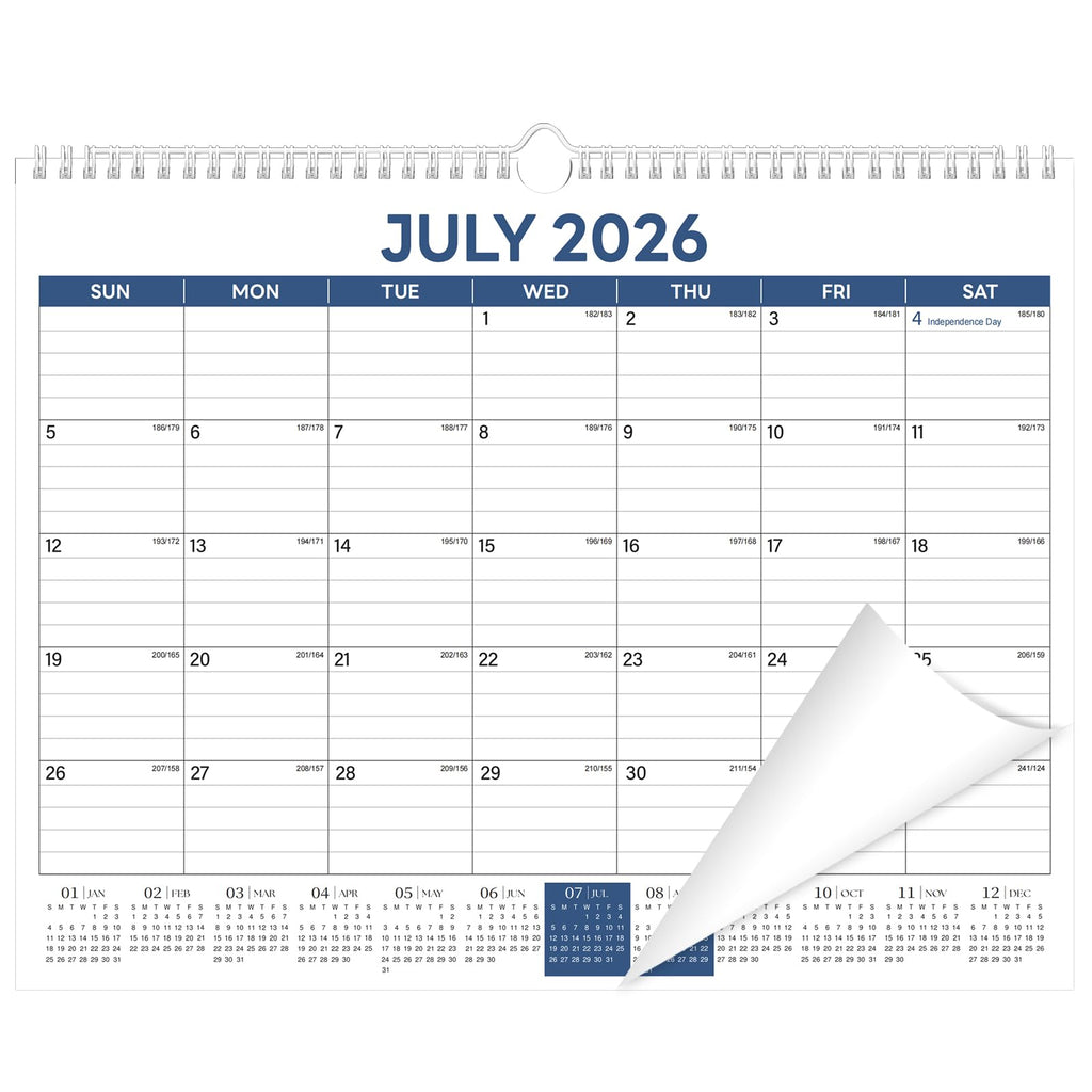 ZTX Desk Calendar 2026-2027 18 Month Big Planner Colorful