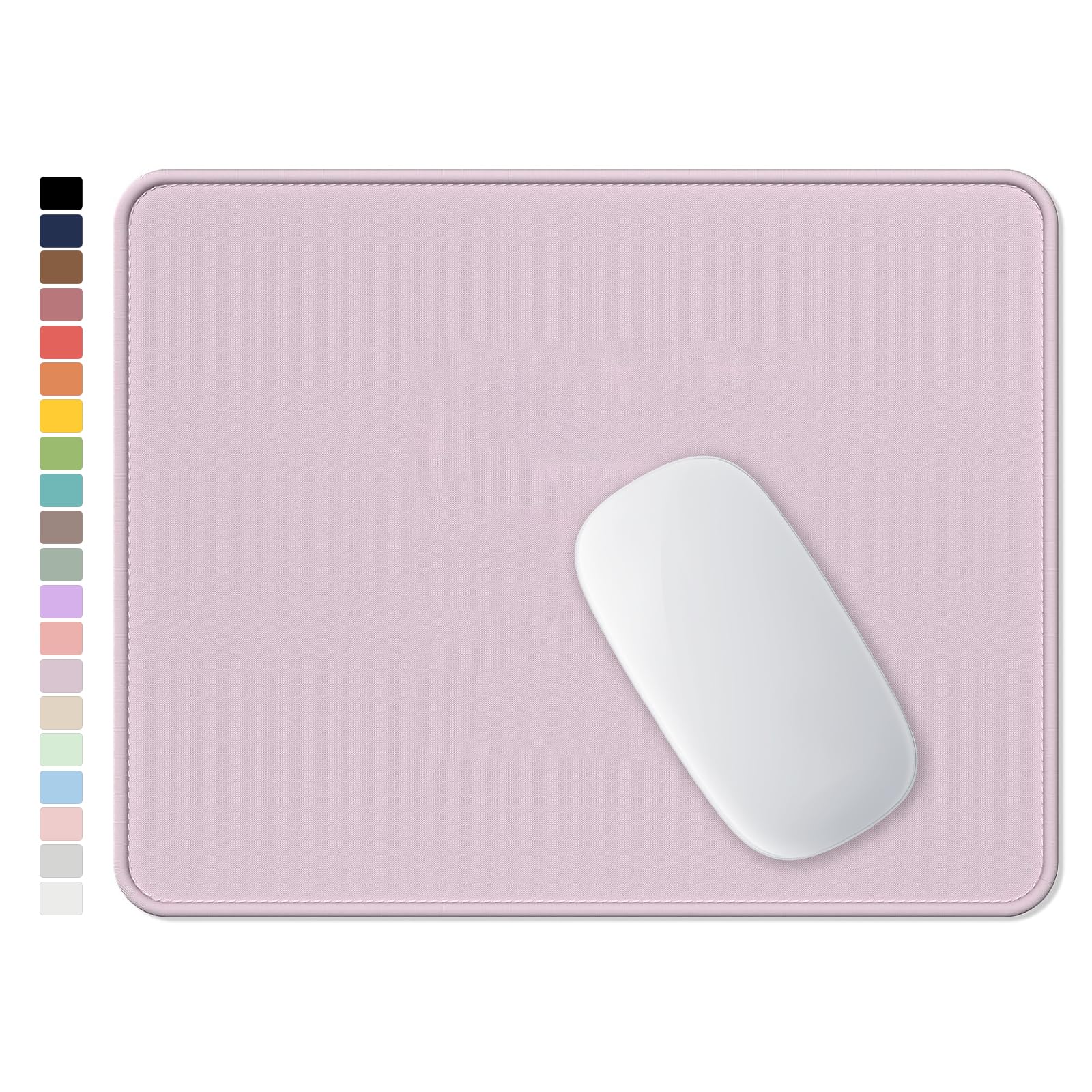 Hsurbtra Mouse Pad, Premium-Textured Square Mousepad 10.2 x 8.3 Inch, Stitched Edge Anti-Slip Waterproof Rubber Pretty Cute Computer Mat for Office Gaming Laptop Women Kids Sage Green