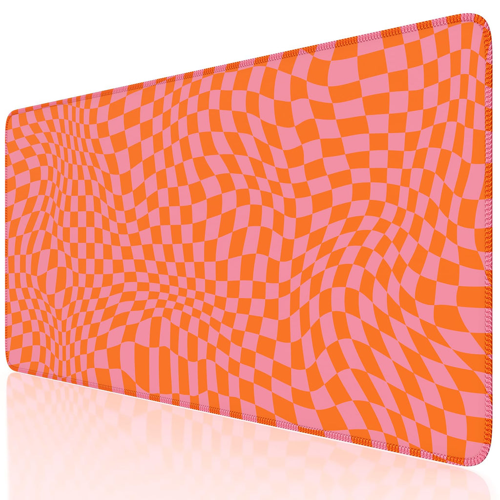 iCasso Desk Mat,Cute Desk Cover for Women,35.4x15.7in,Checkered