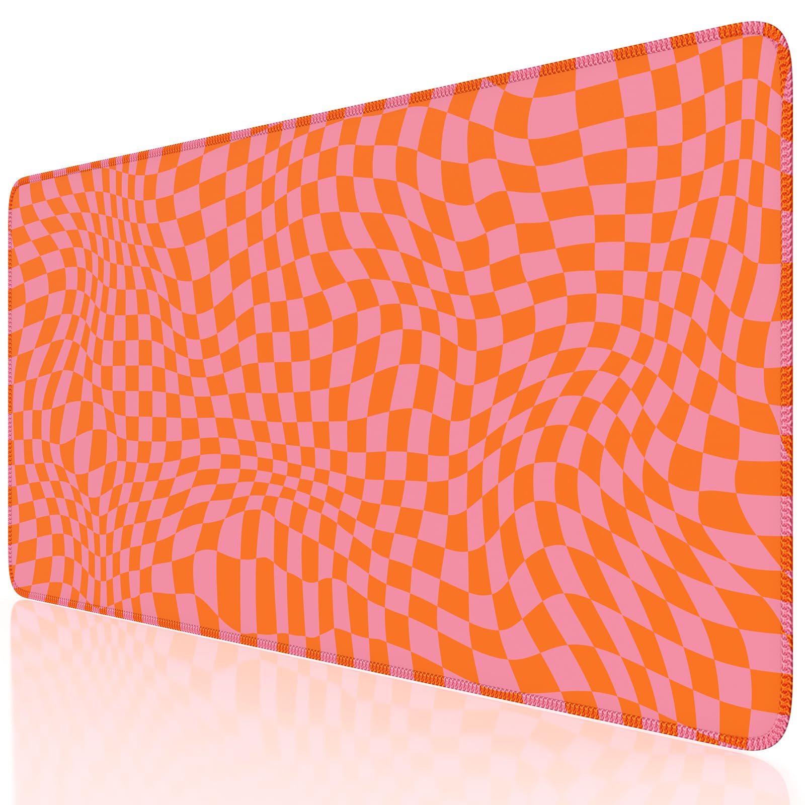 iCasso Desk Mat,Cute Desk Cover for Women,35.4x15.7in,Checkered
