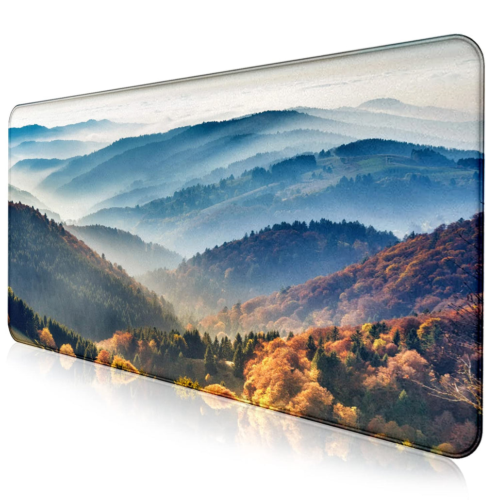 Retro American Flag XL Gaming Mouse Pad with Stitching Edge Laptop Desk Mat