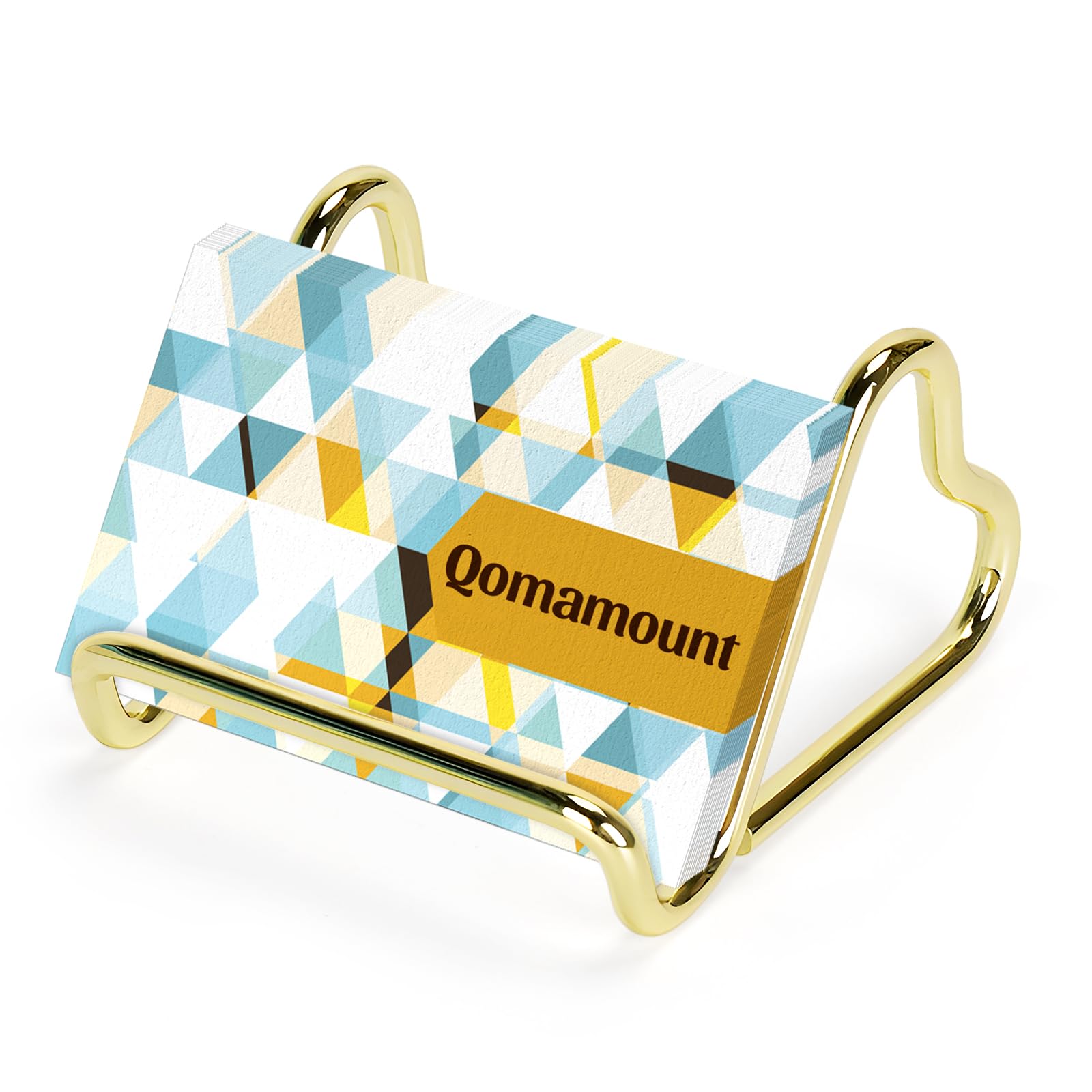 Qomamount Business Card Holder,Cute Heart-Shaped Metal Card Display Stand,Vertical Desktop Name Card Organizer,Small Phone Stand & Photo Holder for Office,Wedding,Reception,Exhibition(Rose gold)