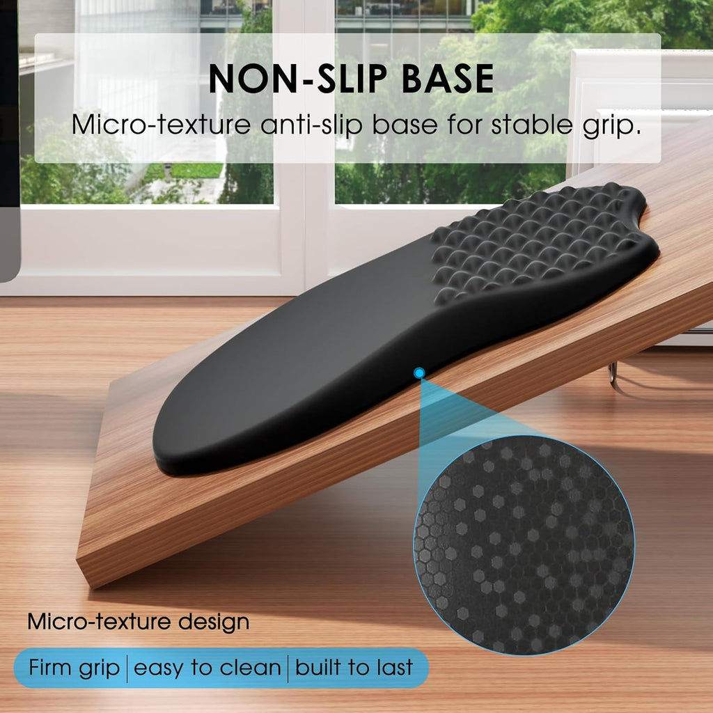 MROCO Ergonomic Mouse Pad with Wrist Support, Memory Foam Wrist Rest, Black