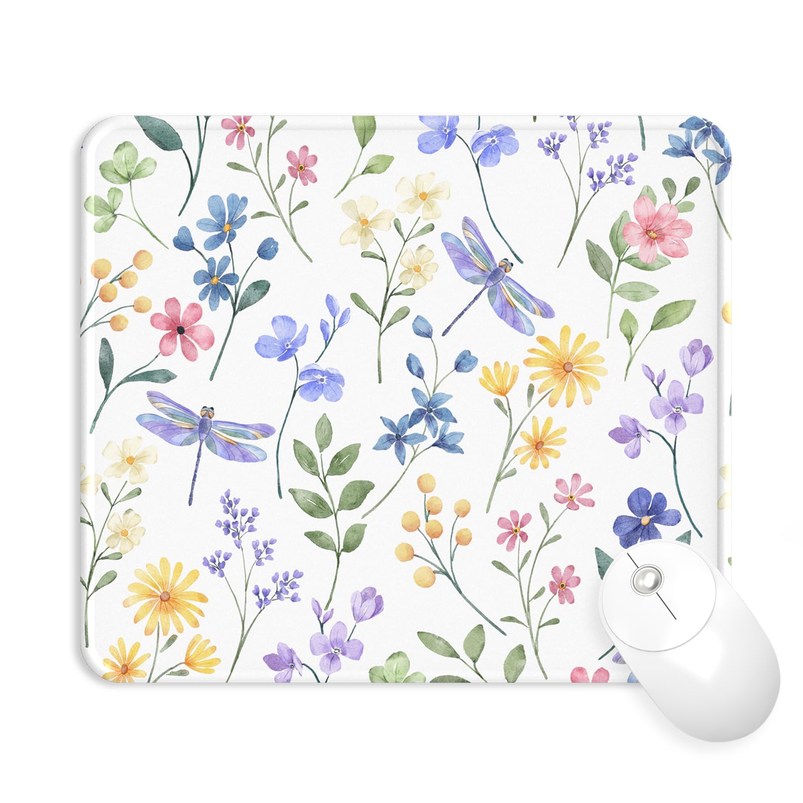 eulps Mouse Pad with Wrist Rest, Comfortable Computer Mousepad with Gel Wrist Support Smooth Surface and Non-Slip PU Base for Pain Relief, Laptop, Office & Home (Rose)